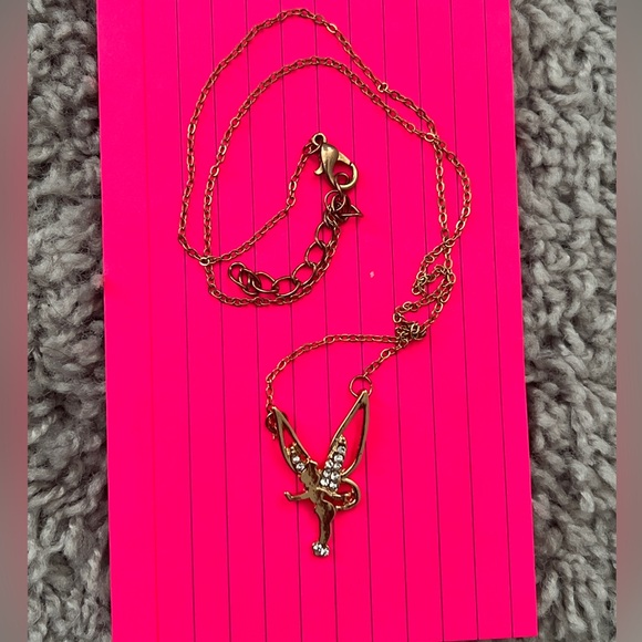 Elegant Gold Vintage Tinkerbell Necklace - Picture 1 of 2